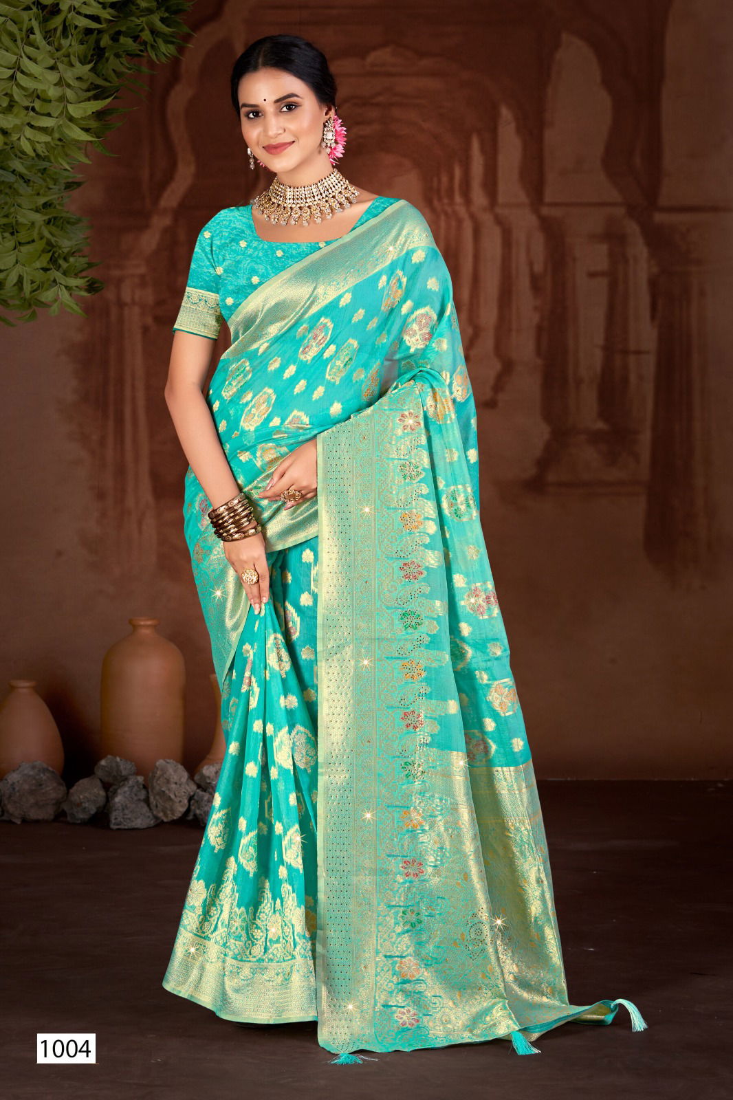 Sakshi Swarovski Vol 02 By Saroj Linen Cotton Designer Sarees Wholesale Price In Surat